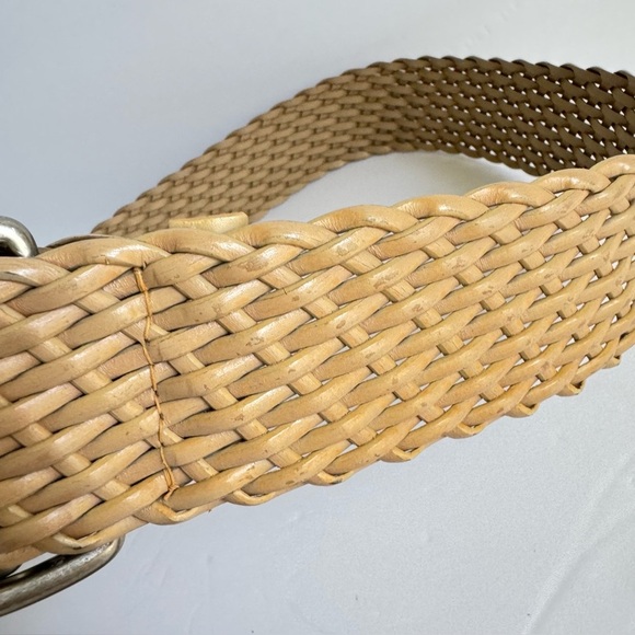 Vintage Woven Fringe Belt Tan Suede Boho Western Cowgirl Womens Medium / Large - Picture 3 of 12